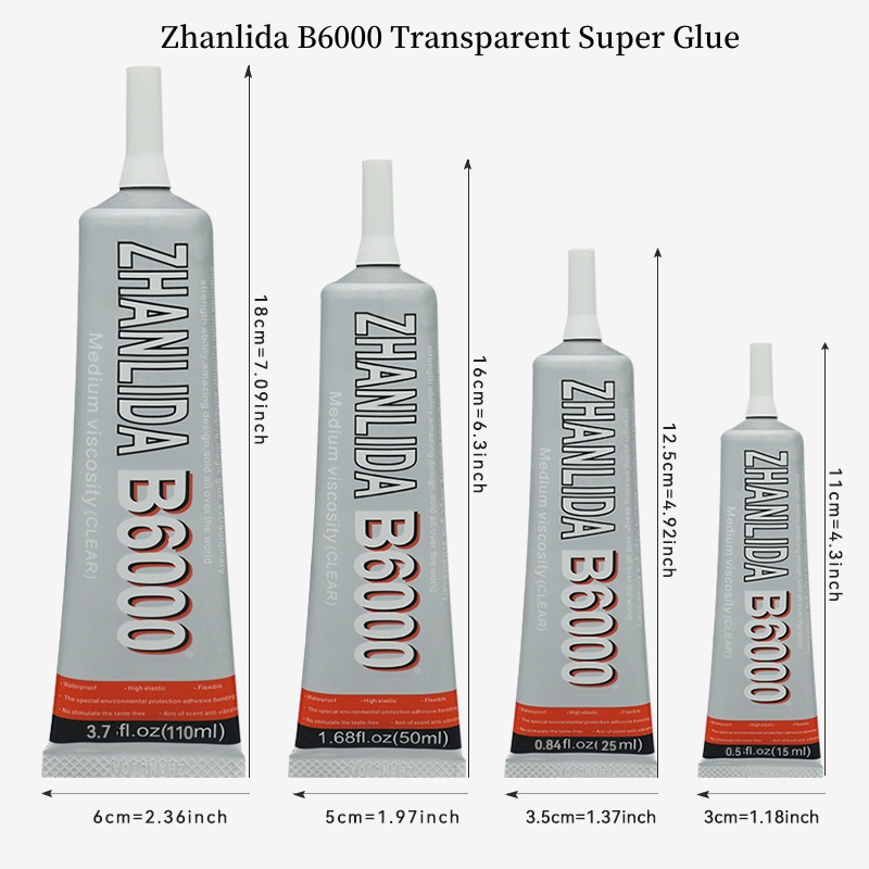 Glue For 3D Printing - Pegamento Transparente Zhanlida B6000 15/50/110ml con
