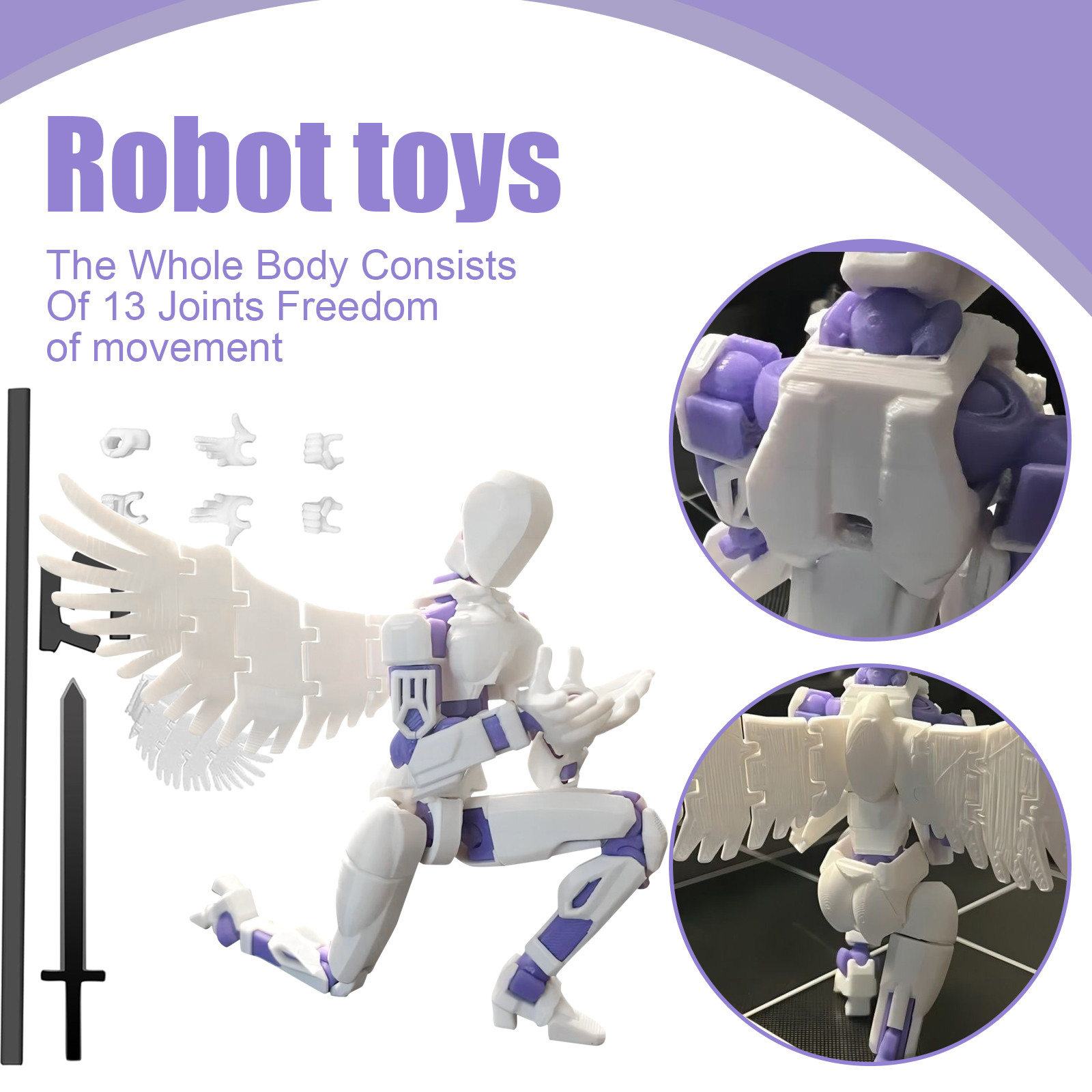 3D Printing House - Robot móvil multiarticulado 3,0, maniquí impreso