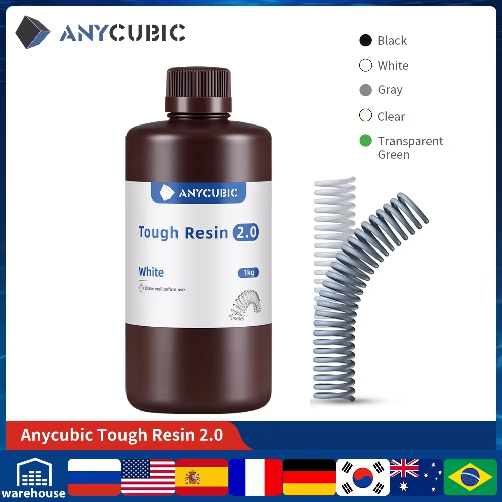 Glue For 3D Printing - ANYCUBIC Resina resistente Flexible 2,0 405nm