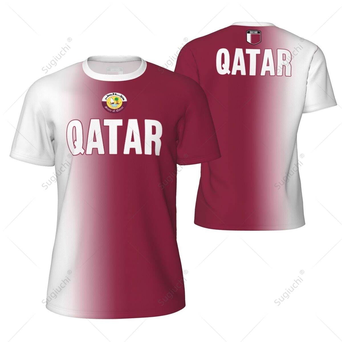 3D Printing Qatar - Camiseta deportiva de malla con bandera