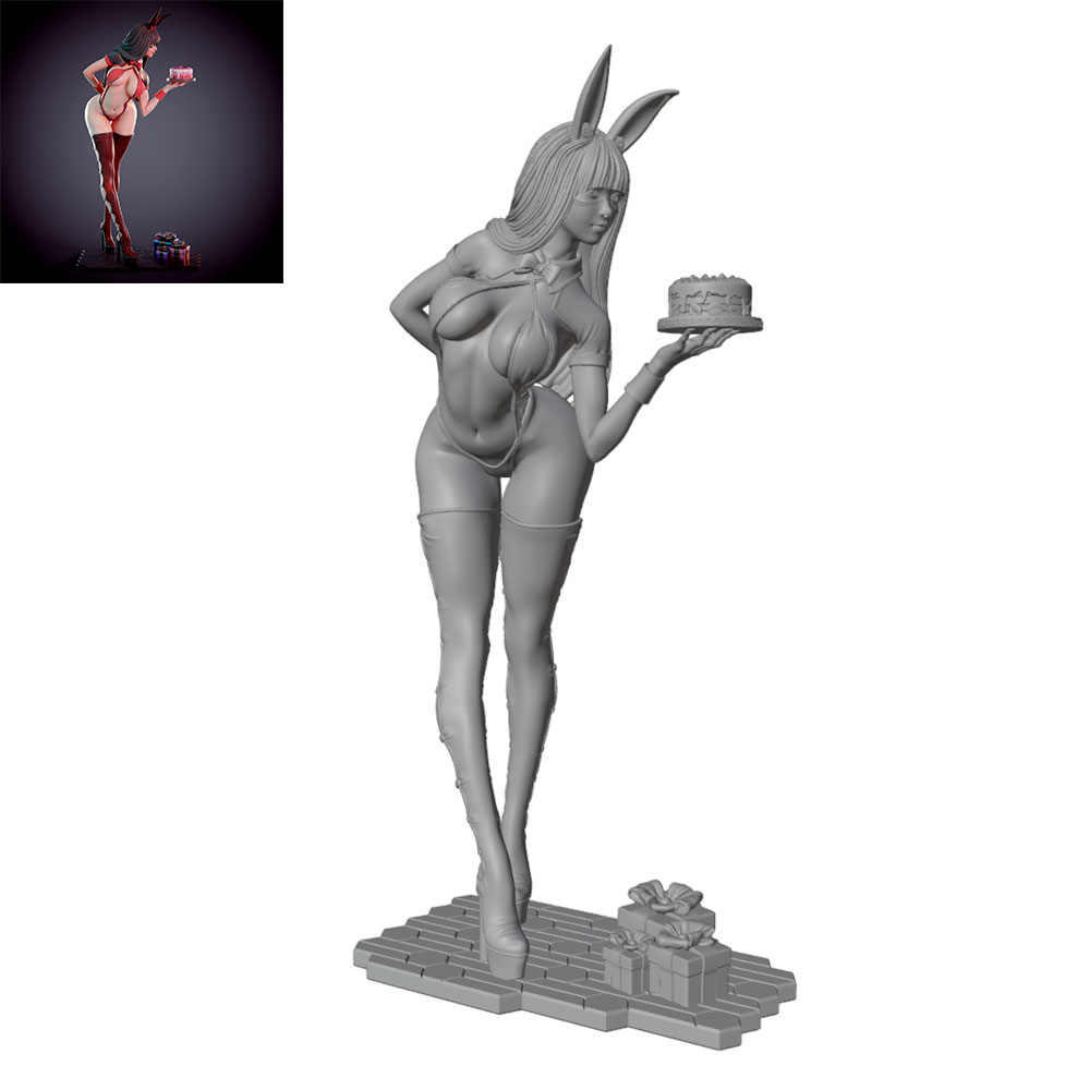 3D Printing App - Figura de conejita con temática navideña