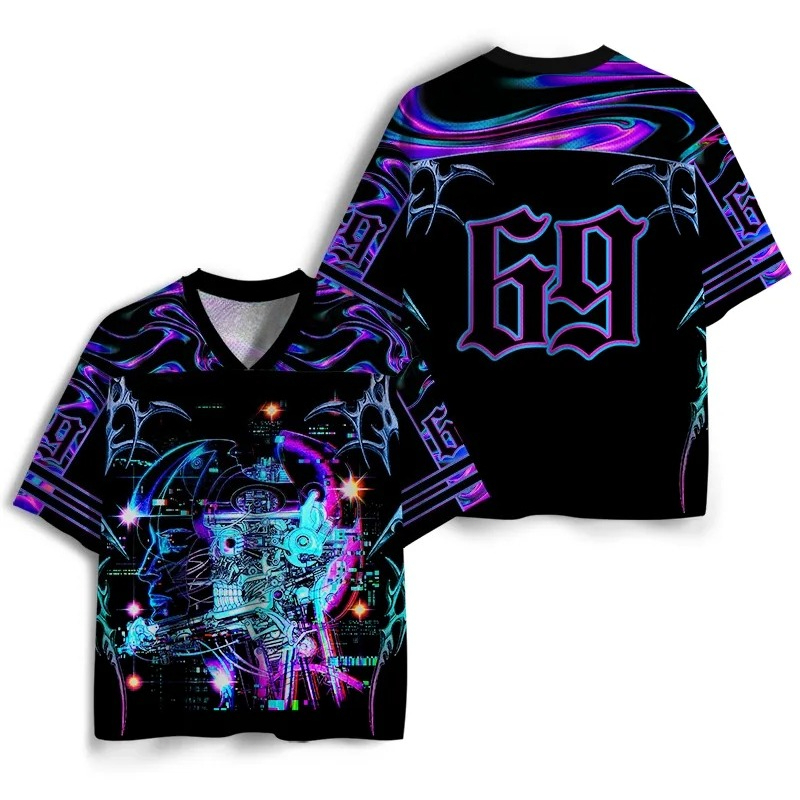 3D Printing Ai - Camiseta de Verano con Cuello en