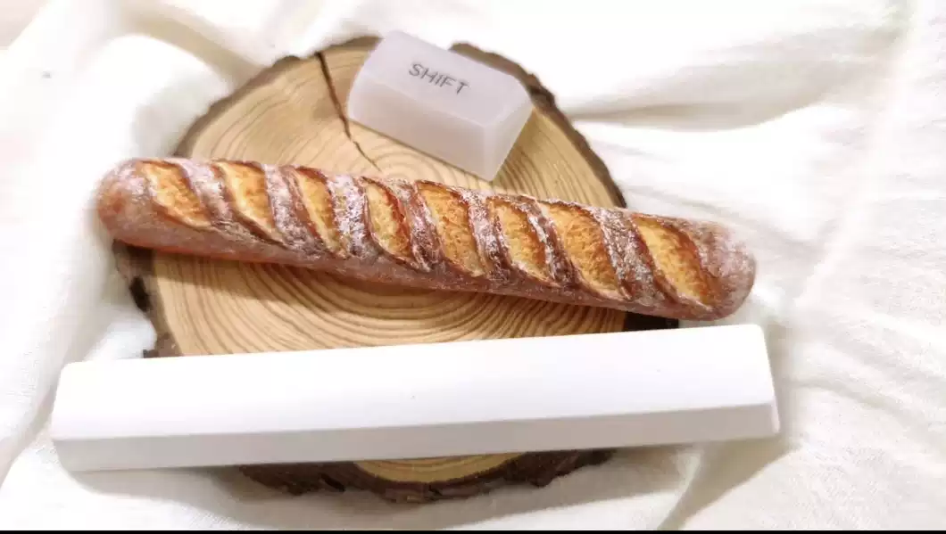 3D Printing Keyboard - Tecla Baguette Food Artisan Spacebar -