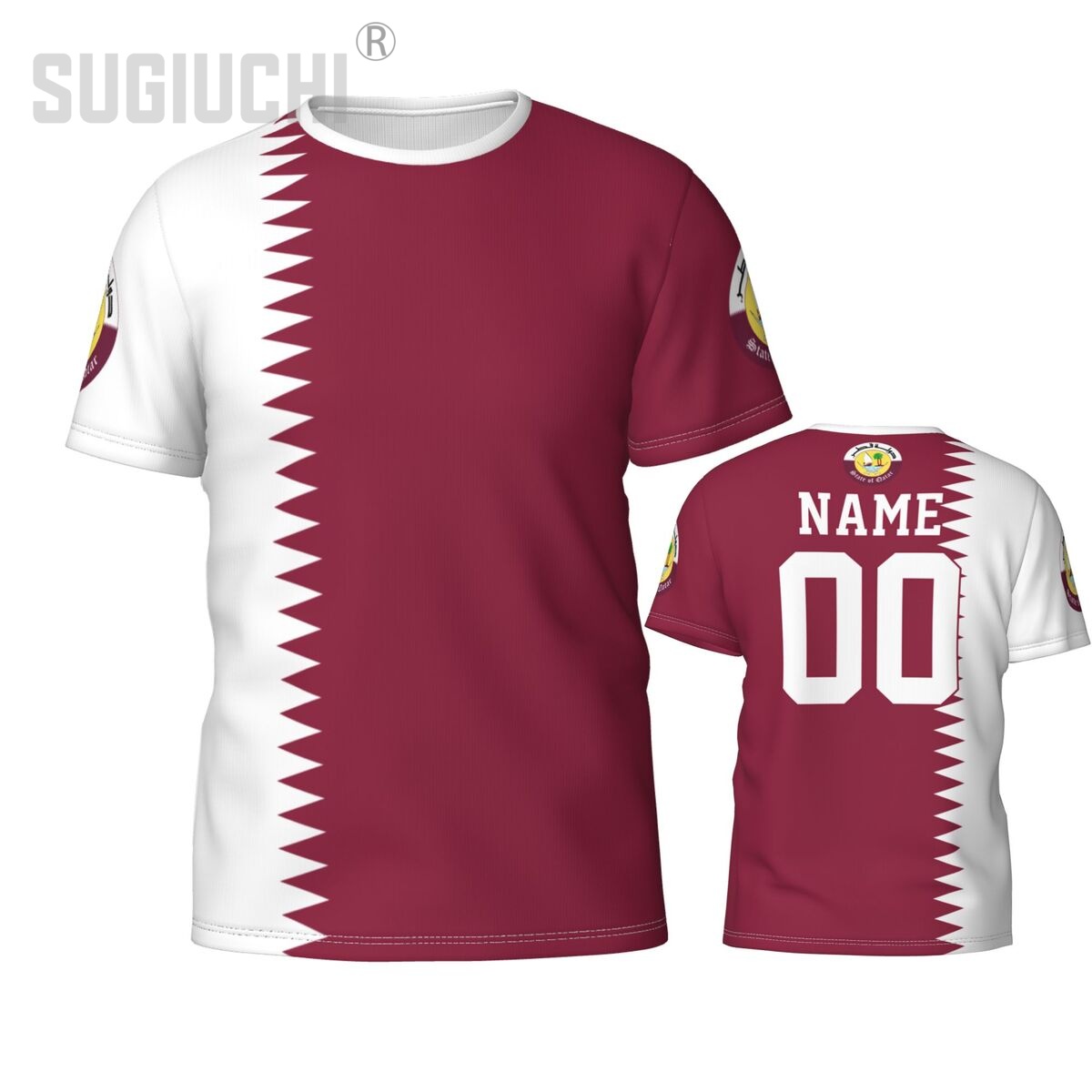 3D Printing Qatar - Camisetas 3D con emblema de la