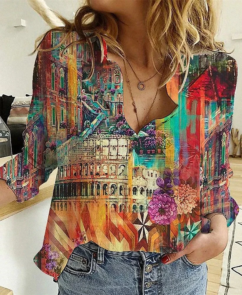 Camisa Elegante Holgada para M - 3D Printing Cancer reseña y precio