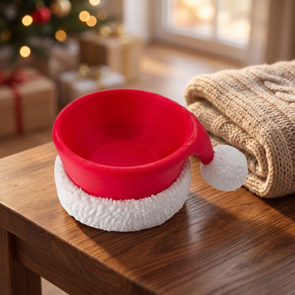 Tazón Navideño con Gorro de Sa - 3D Printing Xmas reseña y precio